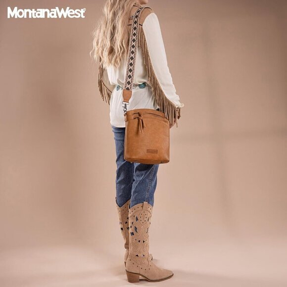 Crossbody Purses and Handbags for Women Double Compartments Cross Body Bag with - Picture 2 of 7